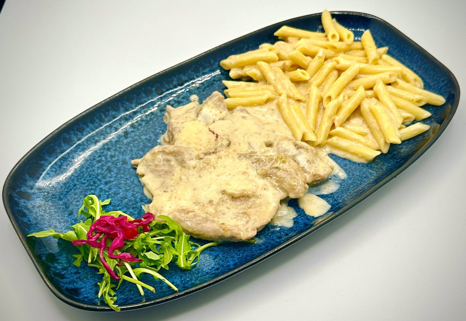 Escalope de veau, Sauce quatre fromages