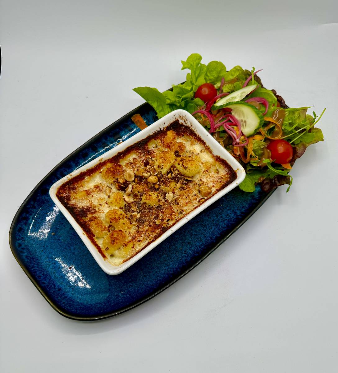 Gnocchi au Gorgonzola et Noisettes Gratinées